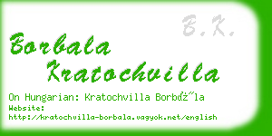 borbala kratochvilla business card